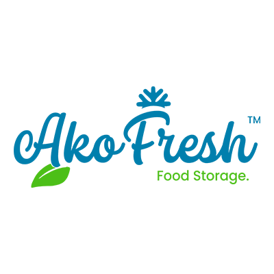 a logo for ako fresh food storage.