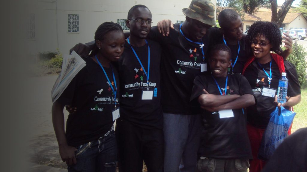 a group of people posing for a picture.